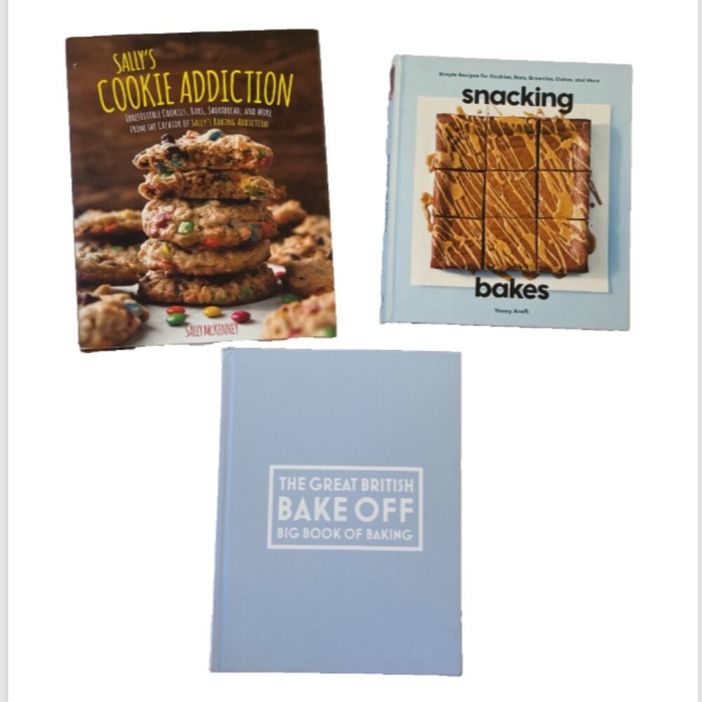 3 baking cookbooks! the great british bake off cookies cakes pies desserts party
